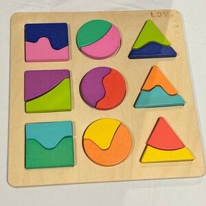 Lovevery Wooden Land And Sky Two-Part Puzzle Board